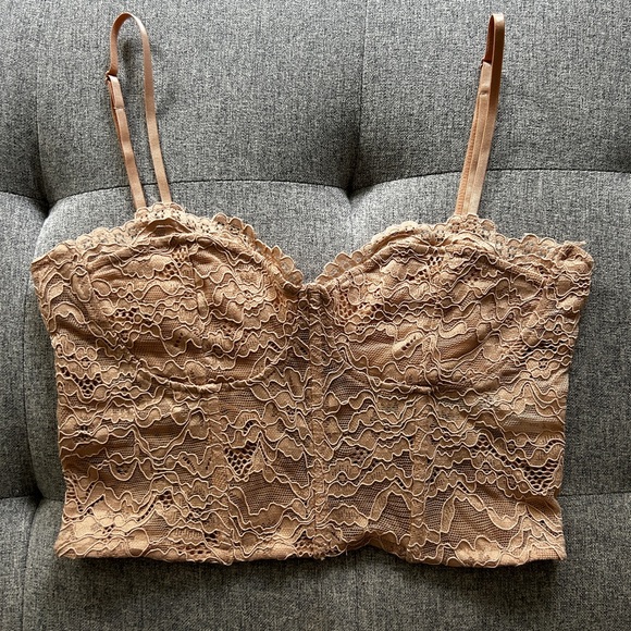 Zara Lace Cropped Bustiere/Corset - Picture 1 of 4